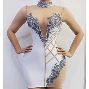 White Diamond Mini Dress